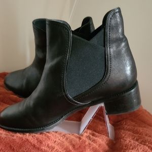 SOLD Stuart Weitzman Black Leather Ankle Boots Size 9